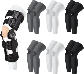12 Pcs Knee Brace Undersleeve Open Patellan Brace Knee Compression Knee Sleeve Breathable Leg Sleeves Knee Protection for Men Women Thigh Shin Knee Support for Sports Protector, Medium