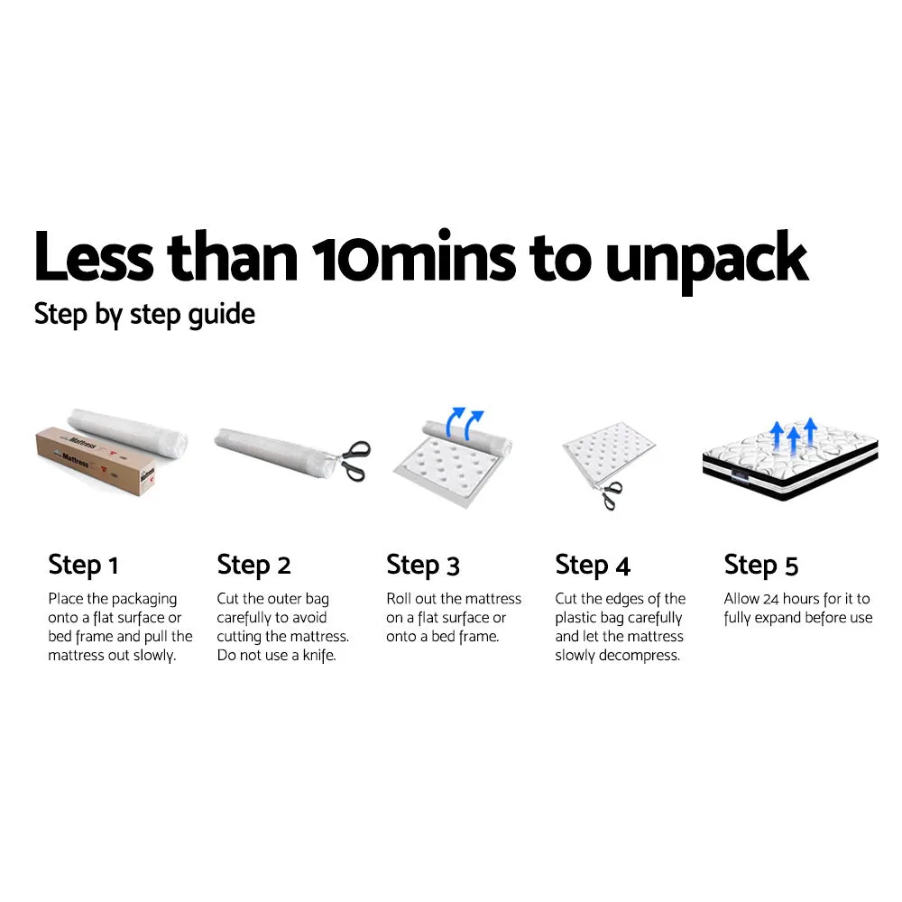 Alanya Euro Top Pocket Spring Mattress 34cm Thick - Double