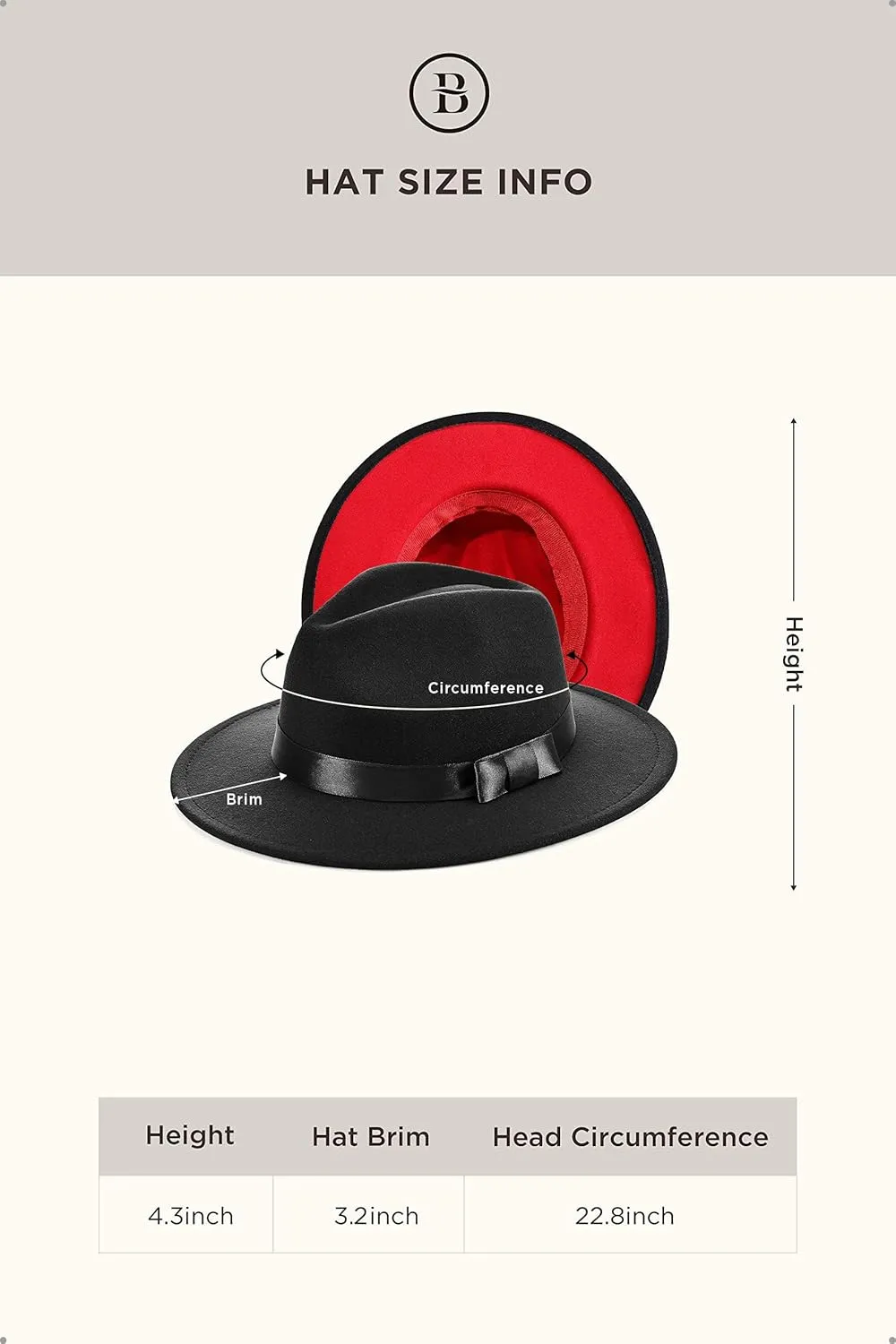 BABEYOND 1920s Fedora Hat for Men Gatsby Wide Brim Fedora Hat Felt Panama Cap with Band for Women Men