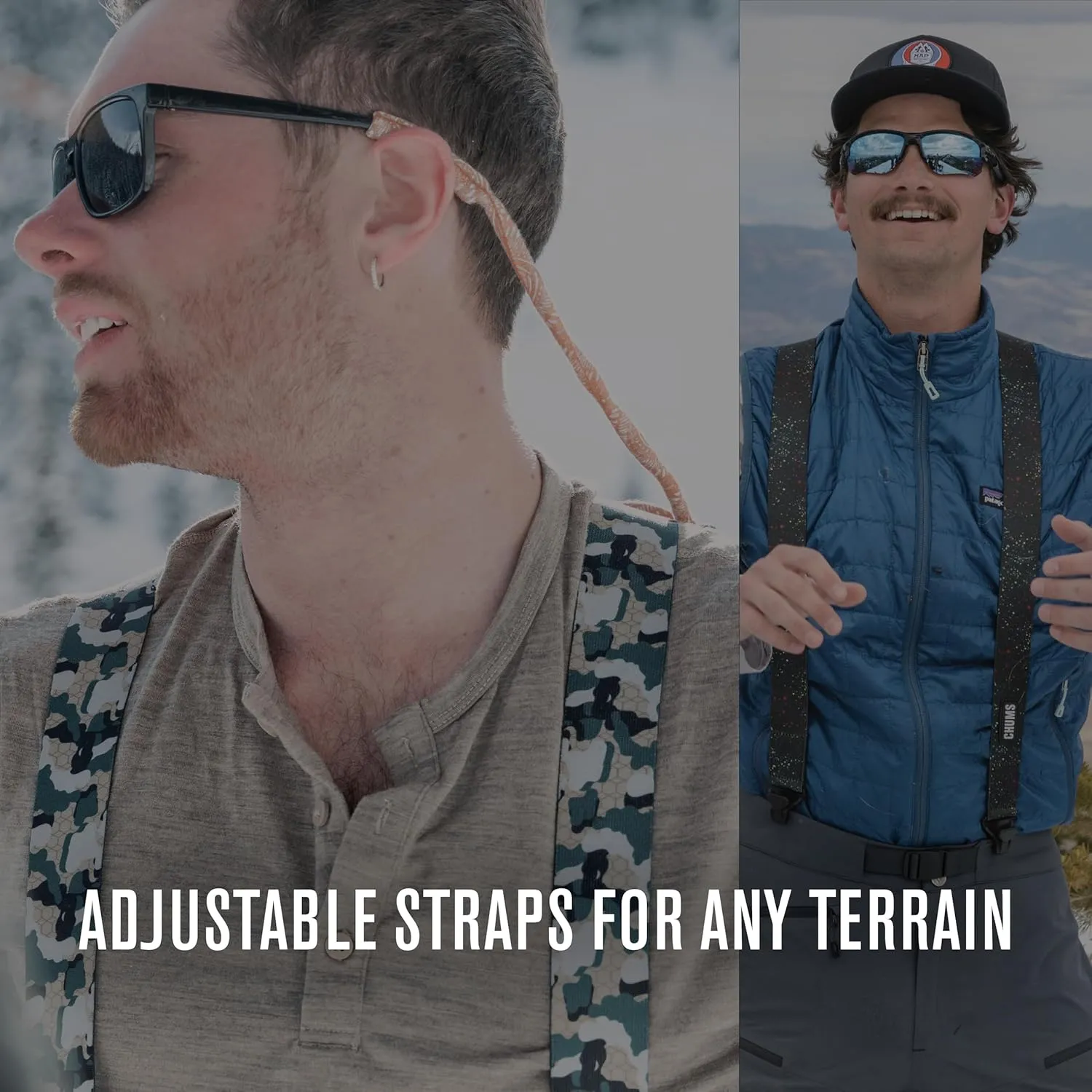 Chums Ski Suspenders for Men & Women - Heavy Duty Adjustable Mens Suspenders