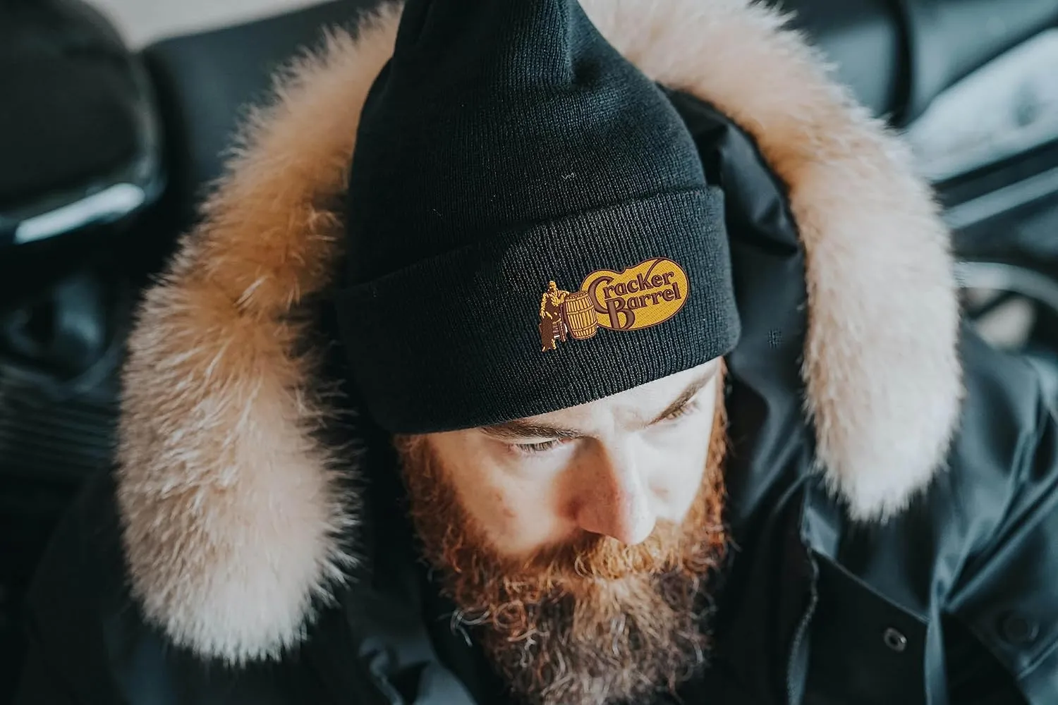 Cracker Barrel Vintage Beanie Hat Warm Winter Cap
