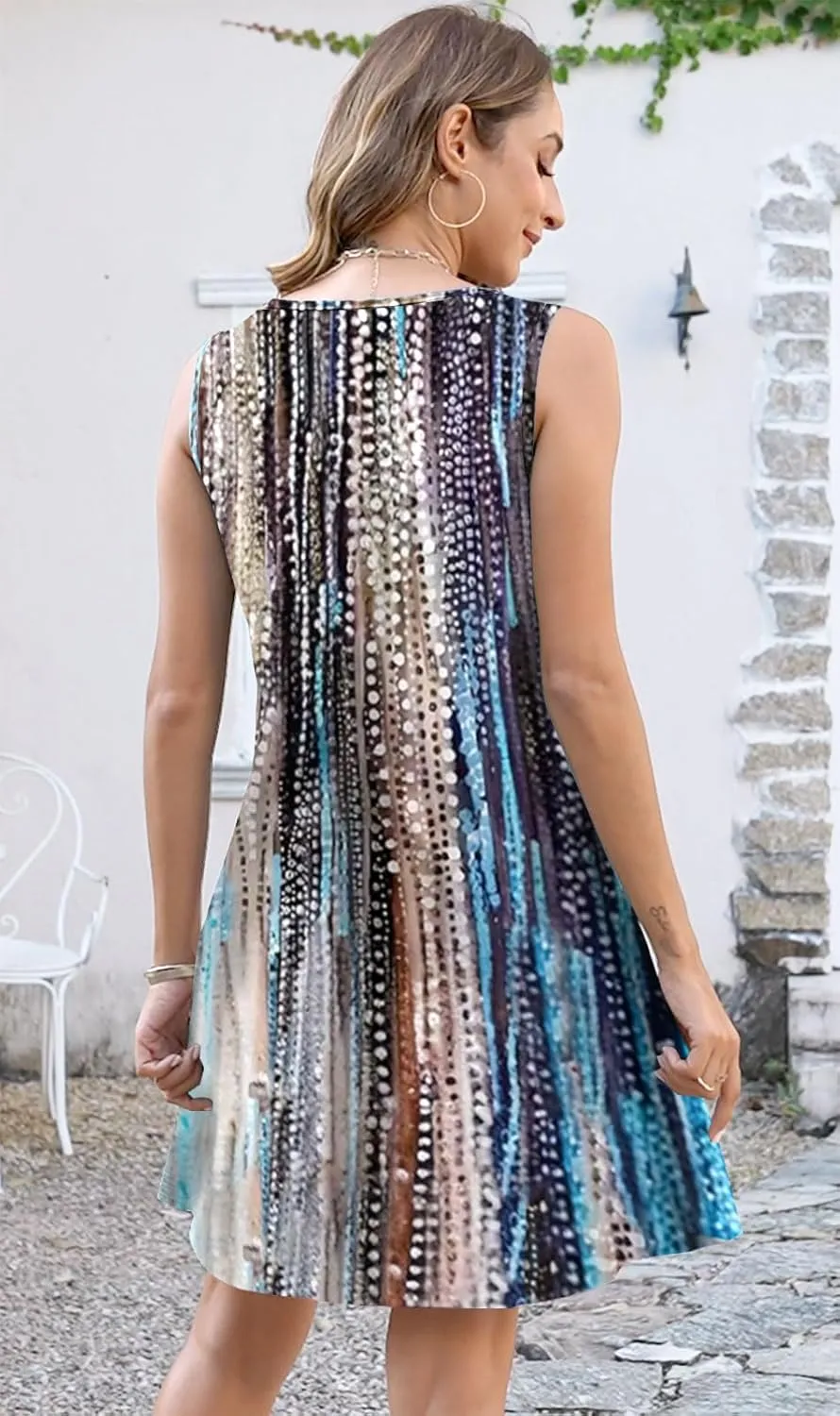 Disamer Summer Dresses for Women 2025 Sundresses Beach Swimsuit Coverups Vacation Sleeveless Button Down Spring Sun Dress