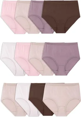 Fruit of the Loom Women's Eversoft Cotton Underwear Multipacks, Tag Free & Breathable, Available in Plus Size