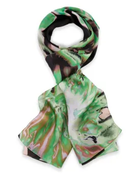 Green Abstract Print Scarf