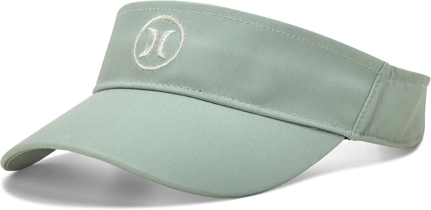 Hurley Women's Sun Visor Hat - UV Protection Square Curved Bill Adjustable Snap Athletic Golf Tennis Visor for Outdoor