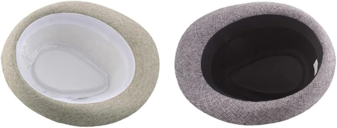 Jazz Fedora Hat Panama Hat Men Vintage Top Hat Men's Fashion Jazz Cap, Fits Head Circumference 56-58cm/22-22.83"