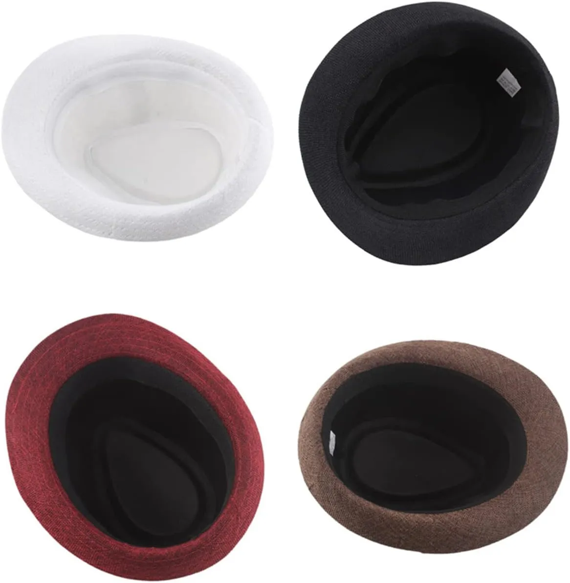 Jazz Fedora Hat Panama Hat Men Vintage Top Hat Men's Fashion Jazz Cap, Fits Head Circumference 56-58cm/22-22.83"