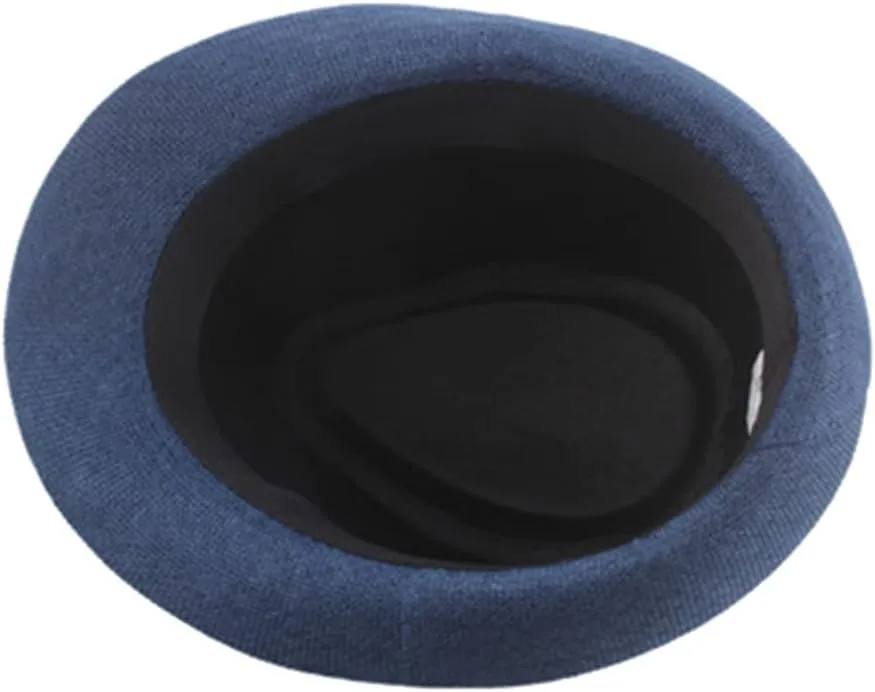 Jazz Fedora Hat Panama Hat Men Vintage Top Hat Men's Fashion Jazz Cap, Fits Head Circumference 56-58cm/22-22.83"