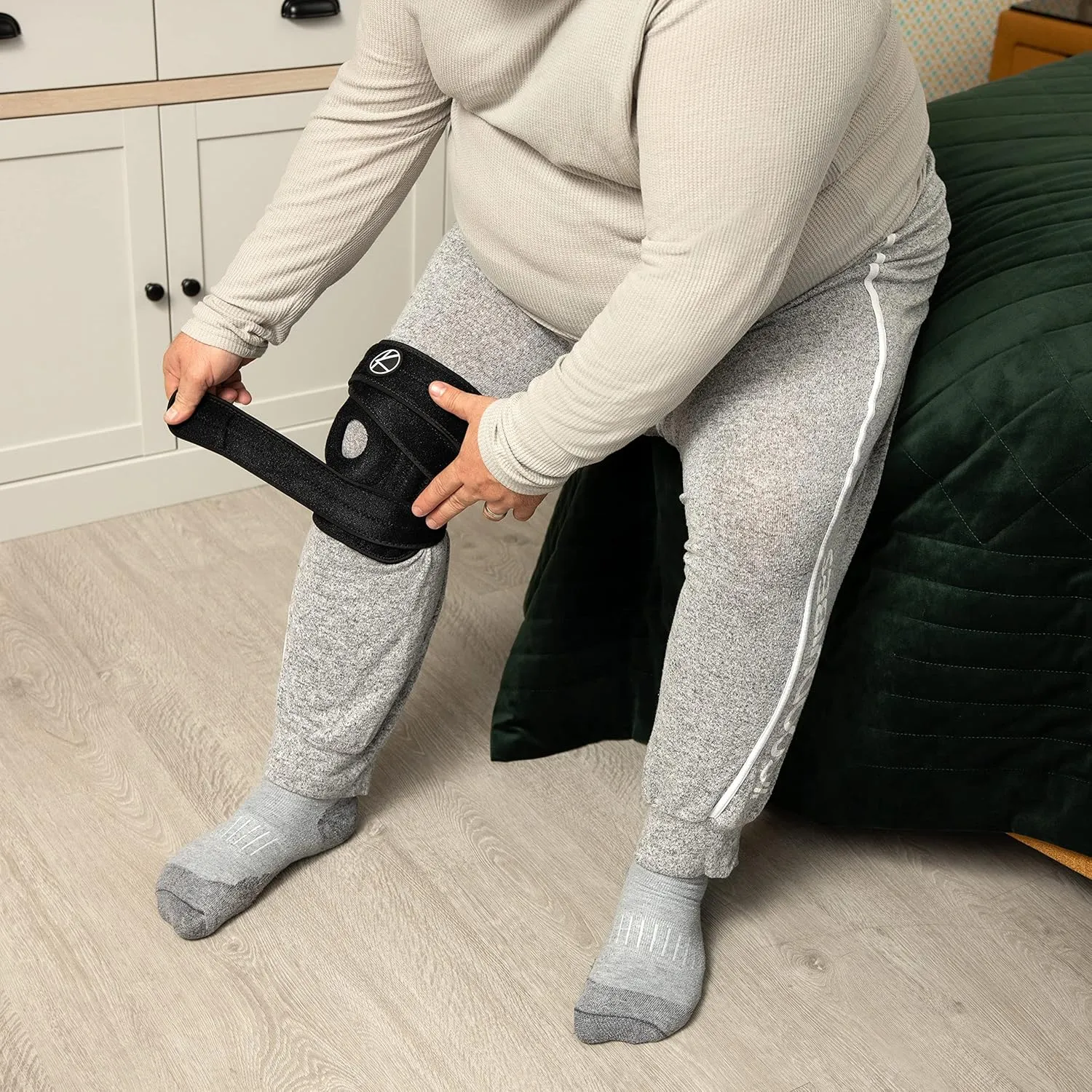KARM Plus Size Knee Brace for Women & Men Plus Size - Adjustable Copper Knee Support Brace for Meniscus Tear, Arthritis Pain, Compression with Side Stabilizers - Obese People (4XL/5XL/6XL)