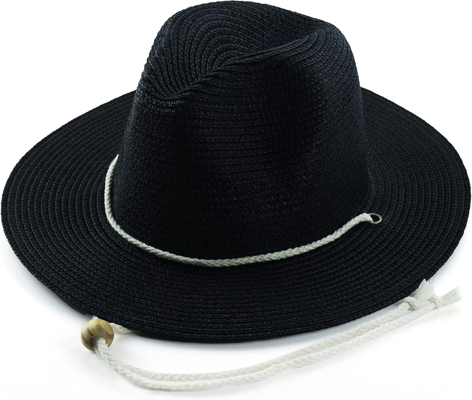 Koreshion Women Straw Fedora Hat Summer Panama Beach Sun Hats UV UPF50  Cap