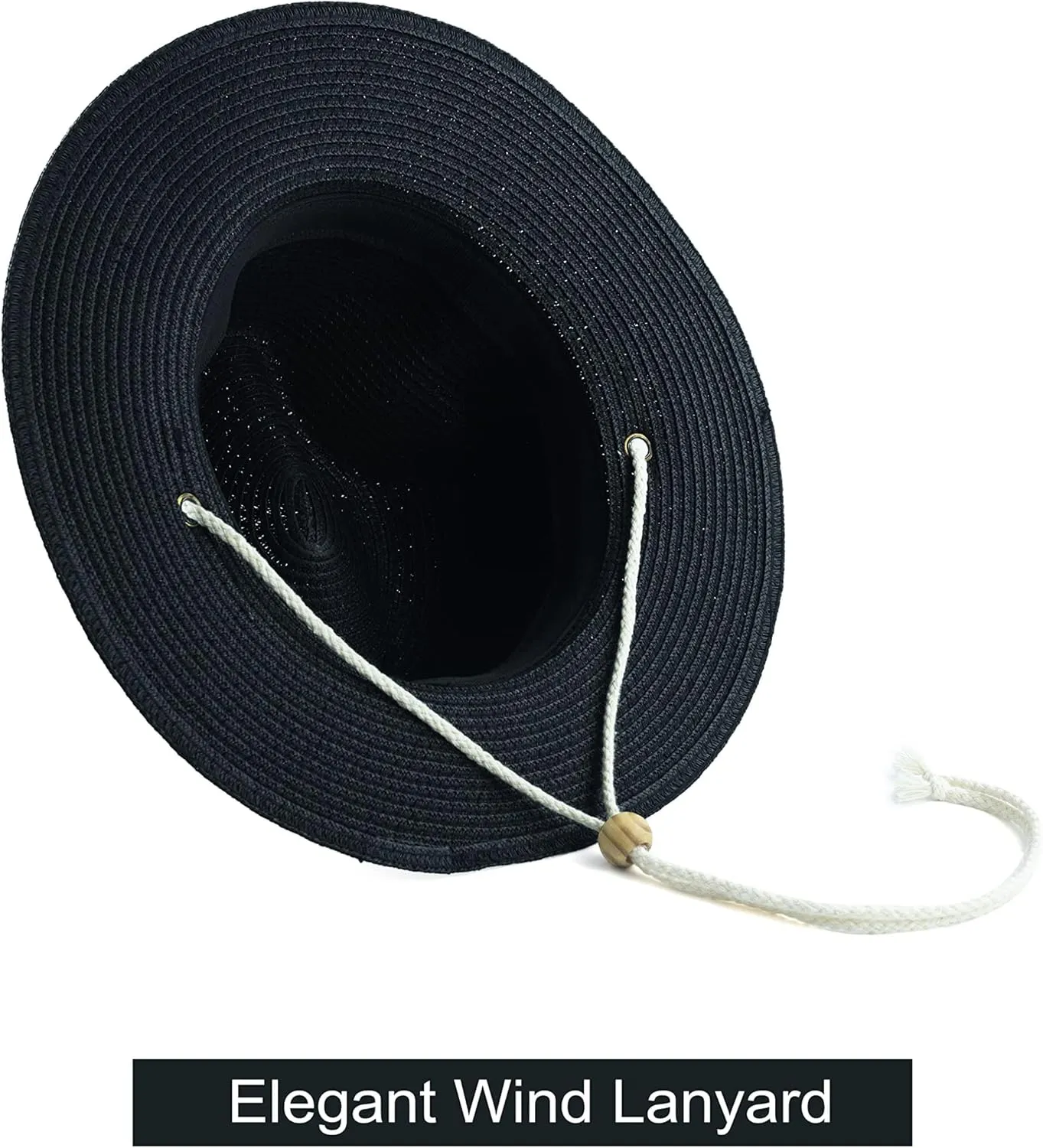 Koreshion Women Straw Fedora Hat Summer Panama Beach Sun Hats UV UPF50  Cap