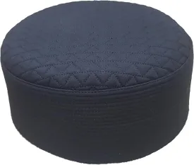 Men's Kufi Hat - Black Muslim Prayer Cap - Warm Cotton Beanie - Small/Medium/Large