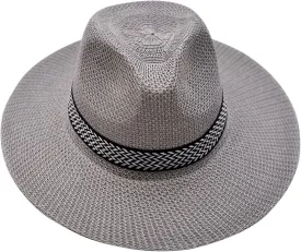 Mens Or Women's Hat Summer Sun Hat Beach Hat Male Casual Sun Jazz Band Hat Fedora Caps Hat Bucket Hat (Grey, One Size)