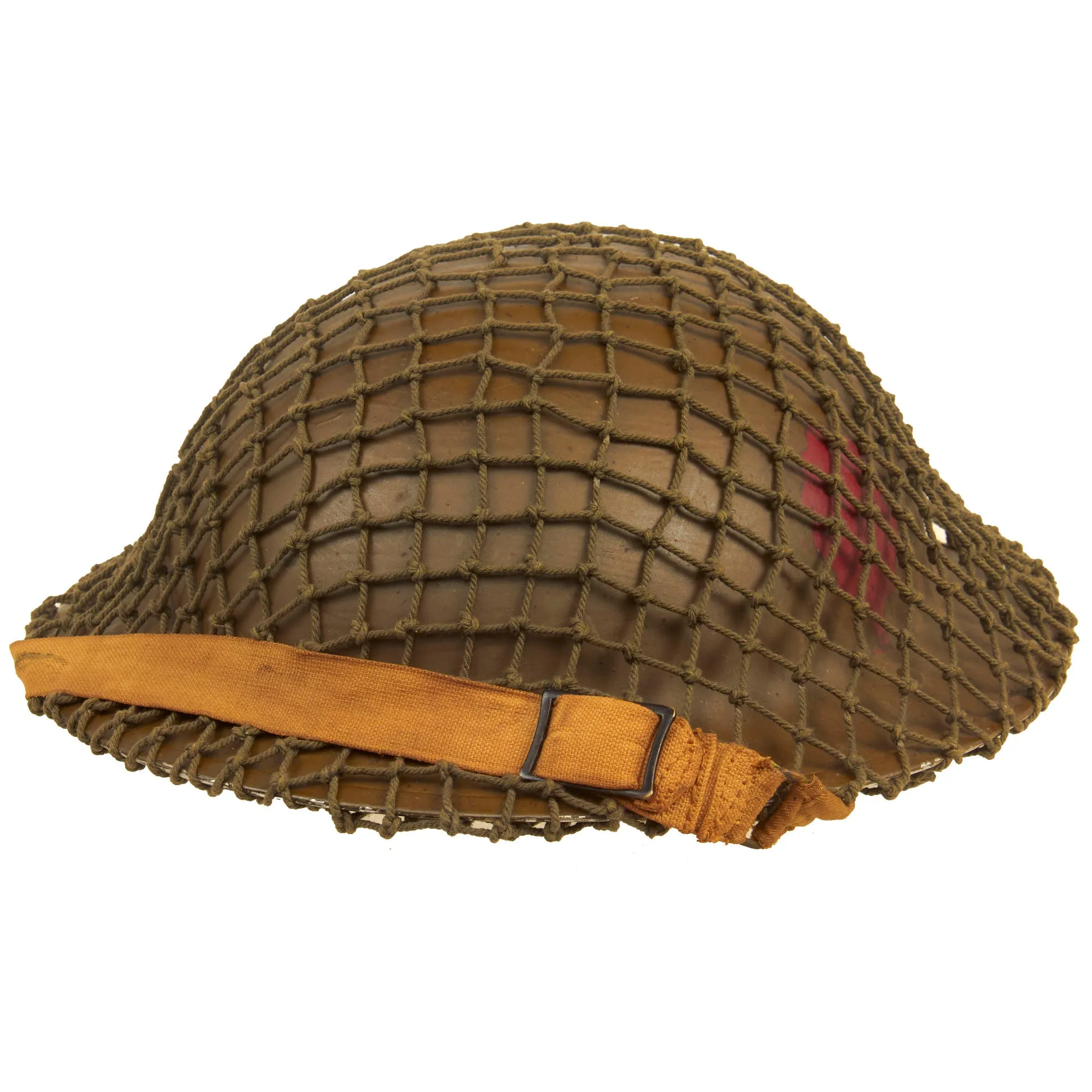Original Canadian WWII Unit Marked Brodie MkII Steel Helmet Complete with Helmet Net by General Steel Wares. of Toronto - Dated 1941