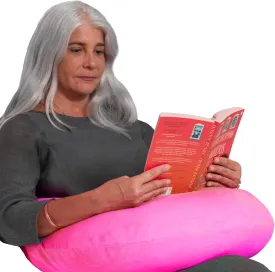 Rare Gaming Pillow | Ergonomic Gaming Lap Pillow Provides Wrist & Elbow Support, Reduces Shoulder & Neck Pressure | Plush Arm Rest Pillow with a Washable Cover & Easy-Storage Clip, (Pink)