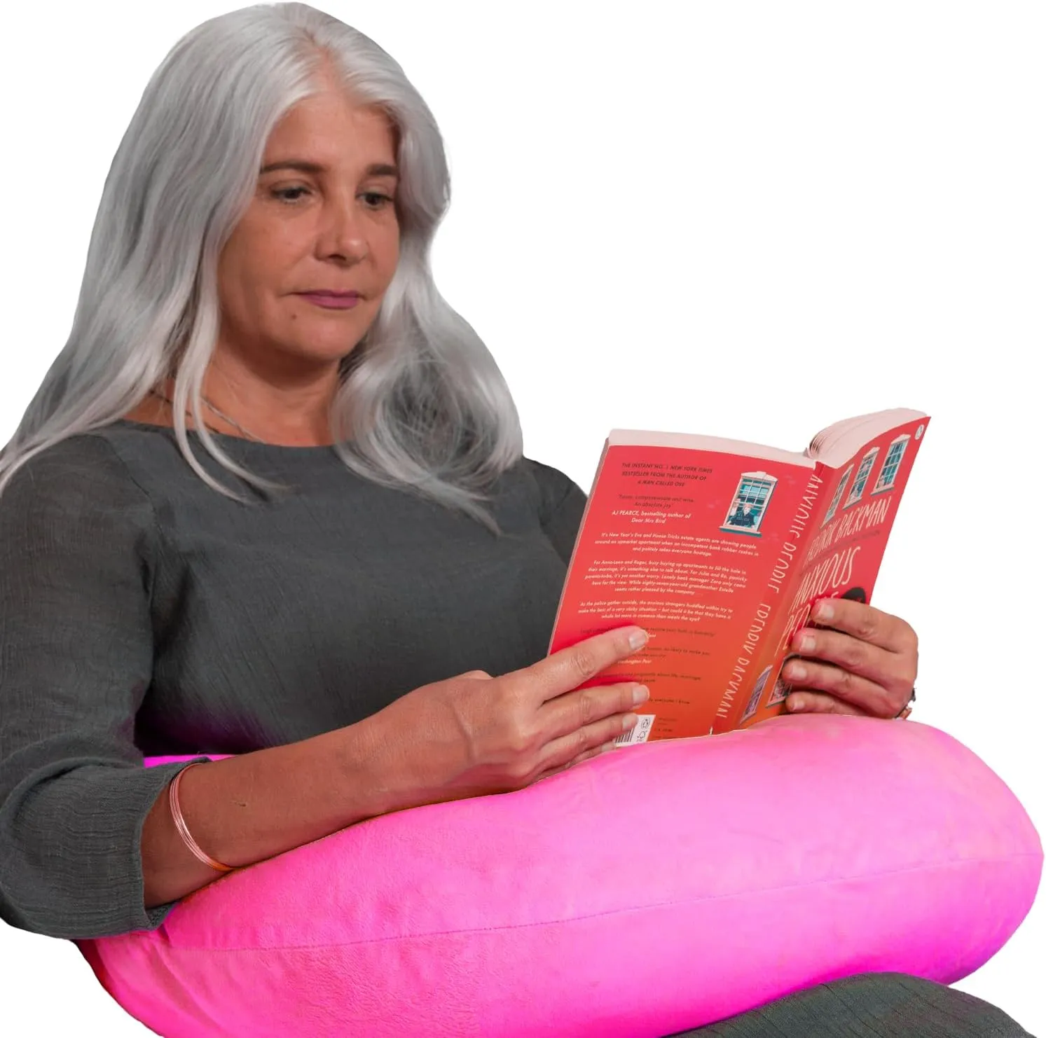 Rare Gaming Pillow | Ergonomic Gaming Lap Pillow Provides Wrist & Elbow Support, Reduces Shoulder & Neck Pressure | Plush Arm Rest Pillow with a Washable Cover & Easy-Storage Clip, (Pink)