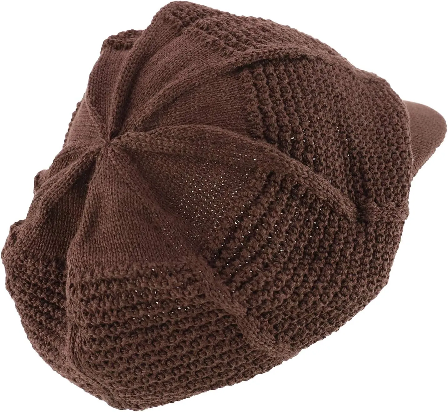RGY Striped Knit Deep Crown 100% Cotton Rasta Beanie Visor