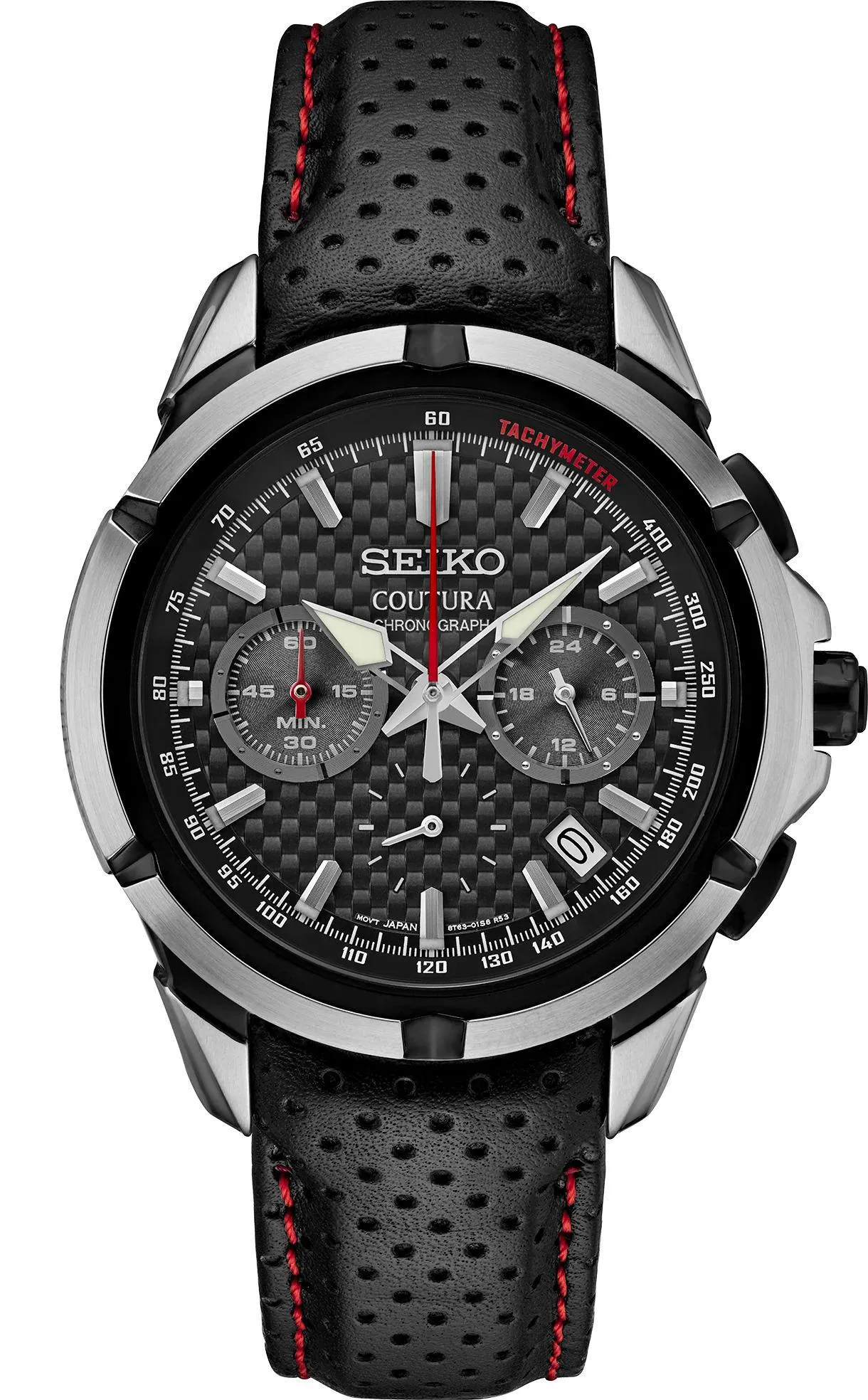 Seiko Coutura Leather Band Men's Watch SSB437 Motor Sport