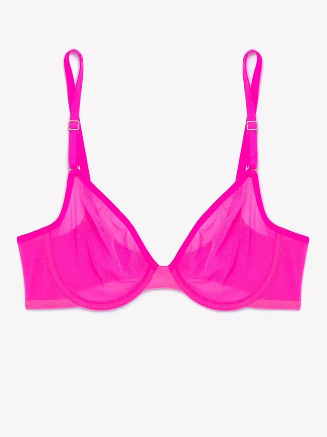 Smart & Sexy Sheer Mesh Demi Underwire Bra  Available in Single or 2-Pack, Flirty & Supportive