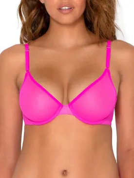 Smart & Sexy Sheer Mesh Demi Underwire Bra  Available in Single or 2-Pack, Flirty & Supportive