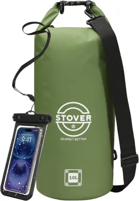 STOVER 5/10/25/30/40/55L Waterproof Backpack- Floating Dry Bag for Kayaking, Travel, Beach, Hiking, & Camping, Men/Women