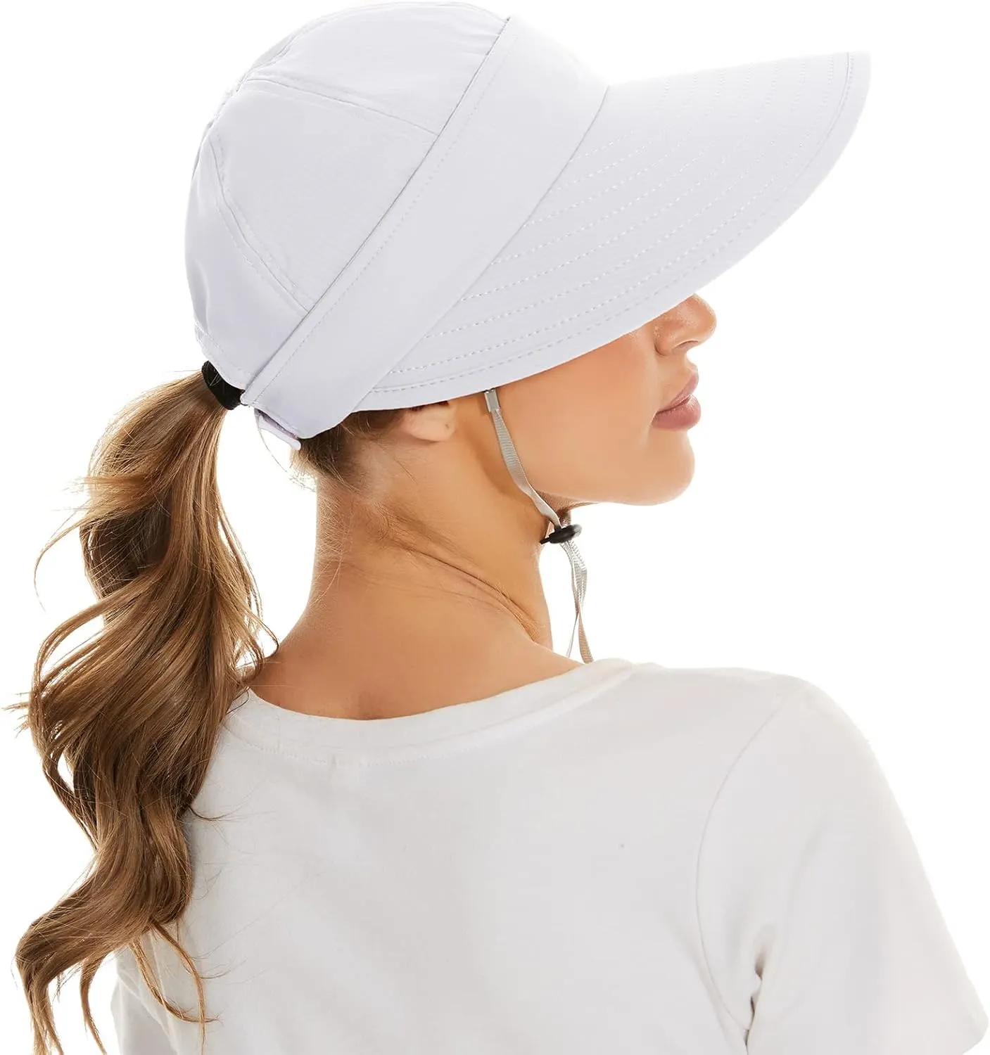 Sun Hats for Women UV Protection Wide Brim 2 in 1 Zip-Off Visor Summer Beach Hat Womens Packable Golf Hat