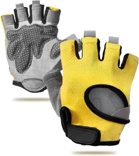 sunnex Gym Gloves for Women, Workout Gloves Women, Fingerless Gloves for Weightlifting, Lightweight Breathable Fitness Gloves, Sports Gloves for Training Lifting Weight Cycling Climbing Rowing