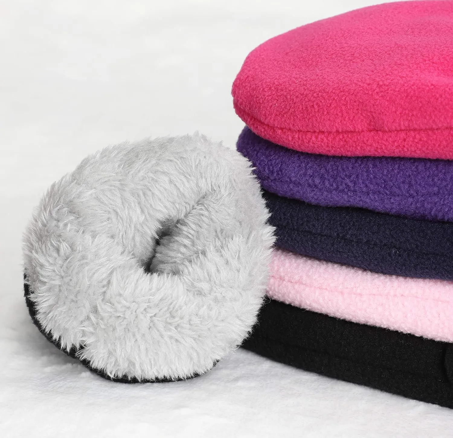 Toddler Baby Boy Girls Winter Warm Mittens - Kids Easy-On Sherpa Fleece Lined Snow Infant Gloves 2 Pairs