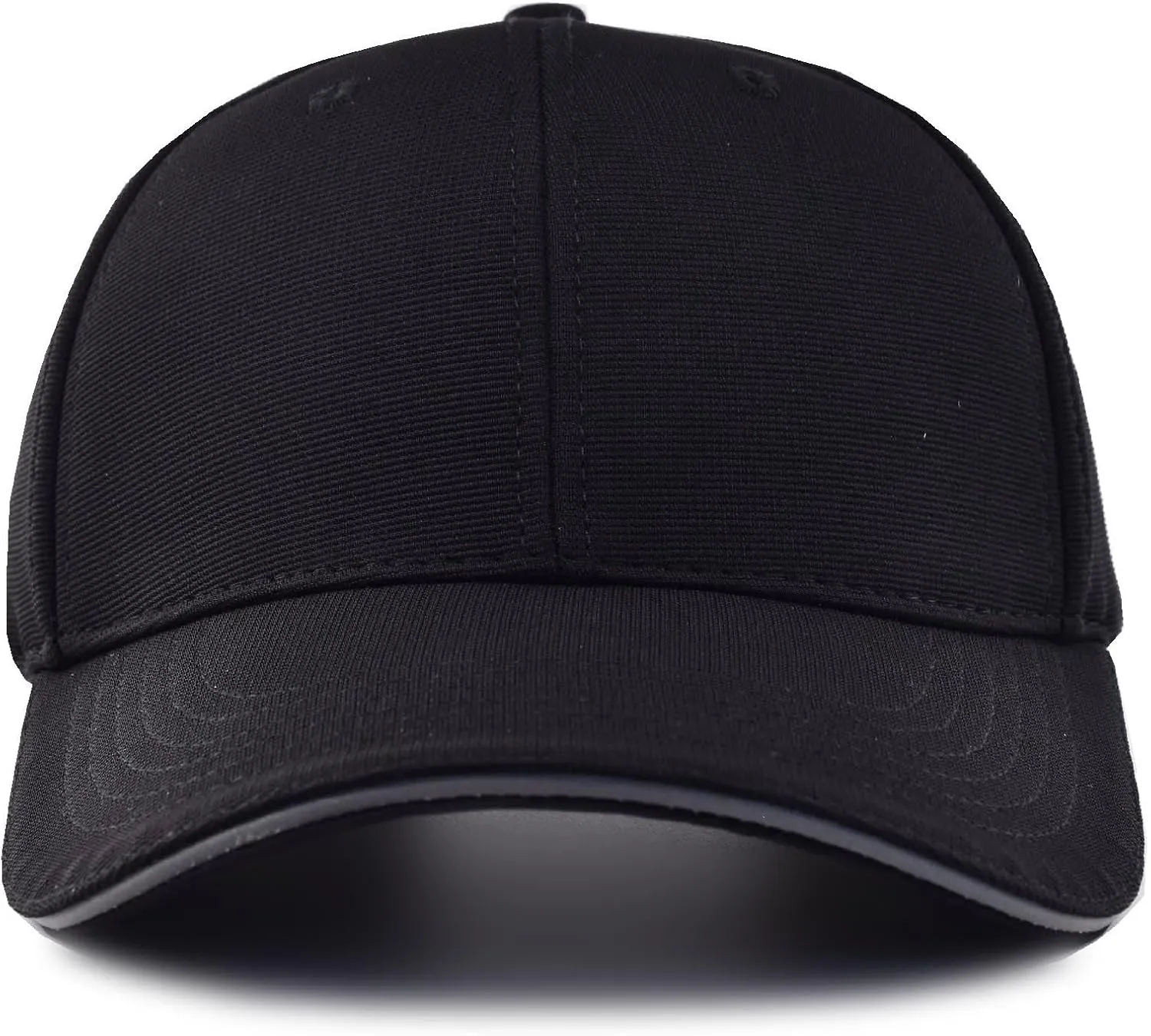 TSSGBL M,L,XL,XXL Men's Premium Plain Structured Crown Baseball Hats Adjustable Blank Ball Caps with Reflective Sandwich Brim