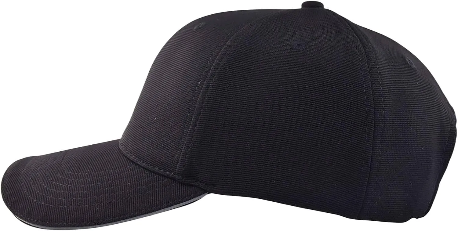 TSSGBL M,L,XL,XXL Men's Premium Plain Structured Crown Baseball Hats Adjustable Blank Ball Caps with Reflective Sandwich Brim