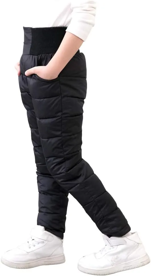 UGREVZ Girls Boys Snow Pants 2-9 Years old Thick Winter Warm Pants Girl Activewear Clothes