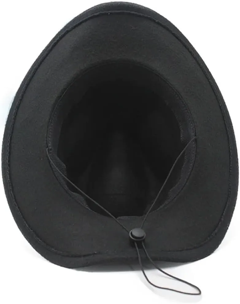 Vintage Wool Fedora Hat - Wide Brim Panama Style With Leather Band, Classic Retro Hat For Men Women