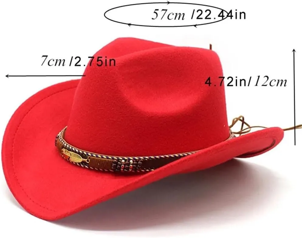 Vintage Wool Fedora Hat - Wide Brim Panama Style With Leather Band, Classic Retro Hat For Men Women