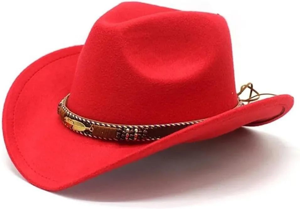 Vintage Wool Fedora Hat - Wide Brim Panama Style With Leather Band, Classic Retro Hat For Men Women