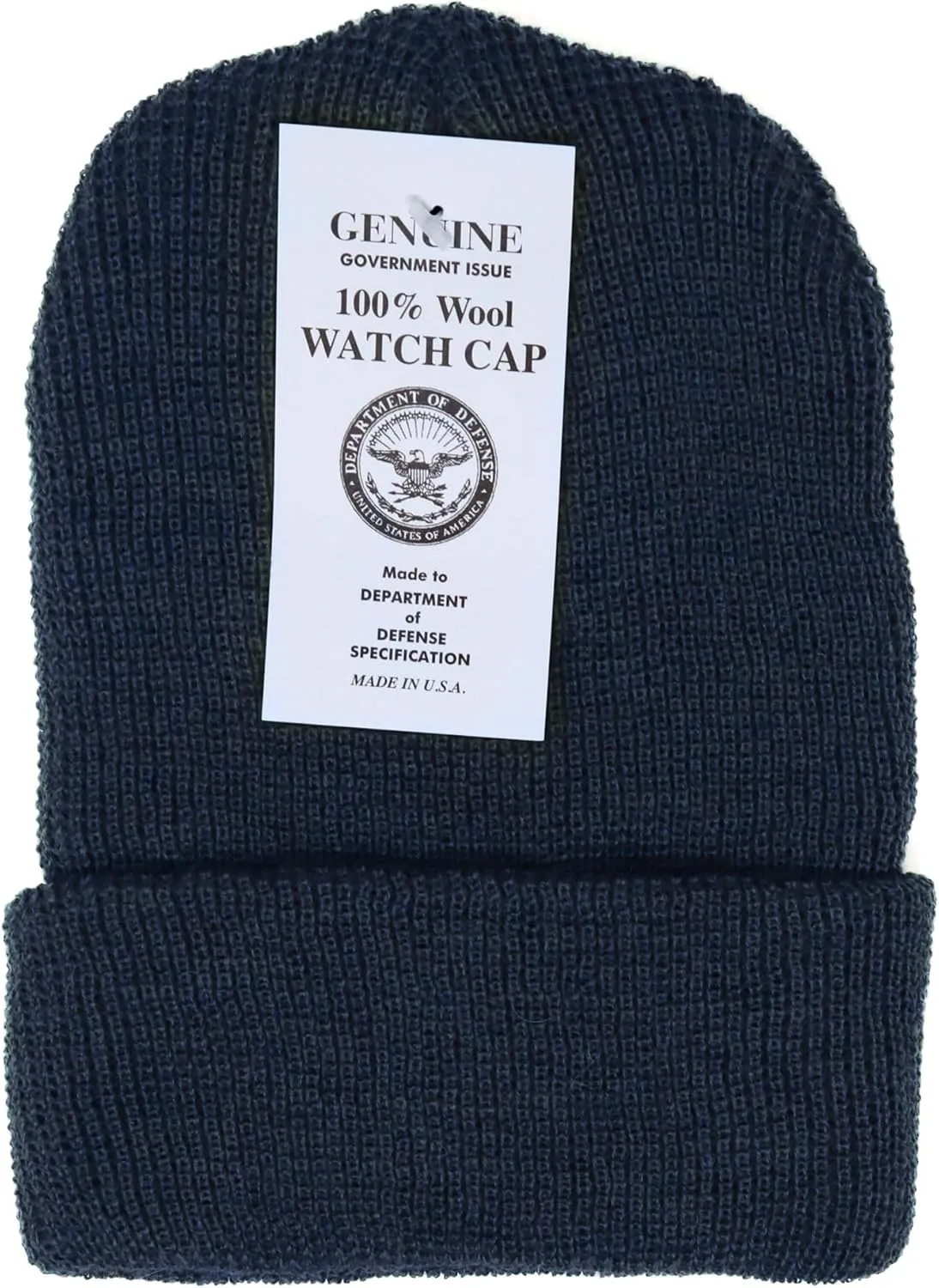 Warm Winter Watch Cap 100% Wool Beanie Made in USA to Military Specifications
