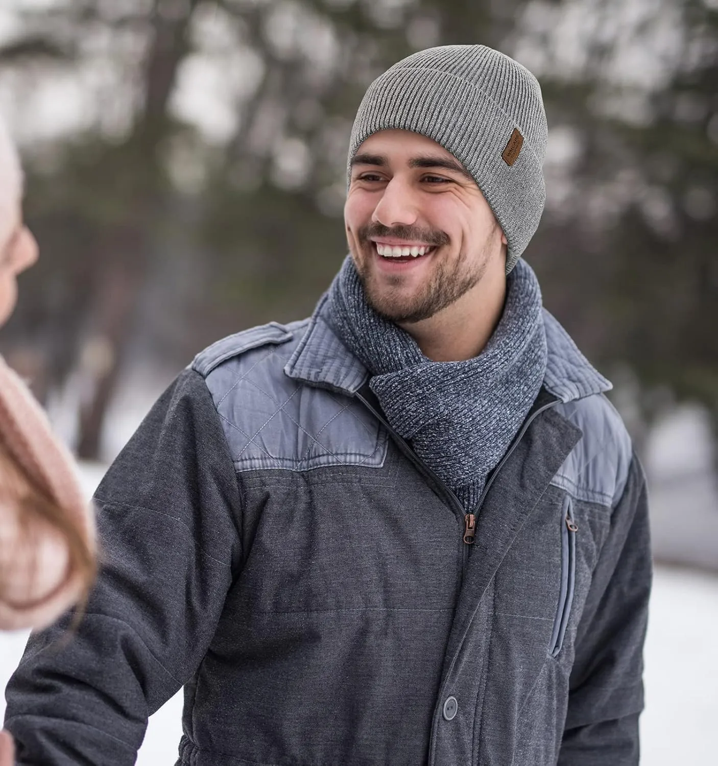 Wmcaps Winter Beanie for Men Women, Fleece Lined Beanie Soft Warm Knit Hat Ski Stocking Cuffed Cap