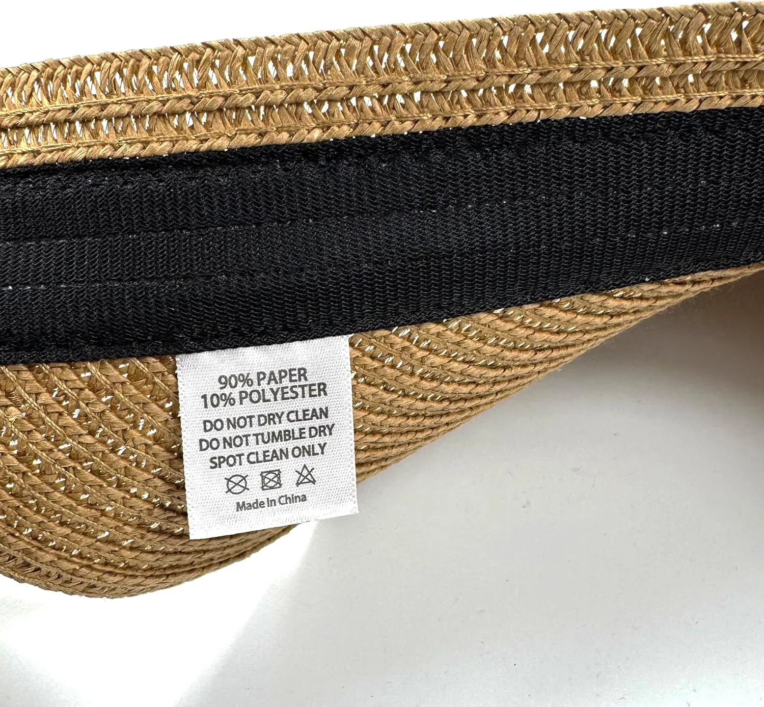 Women Foldable Sun Visor Hat Adjustable Straw Ponytail Summer Beach Cap UV Protection