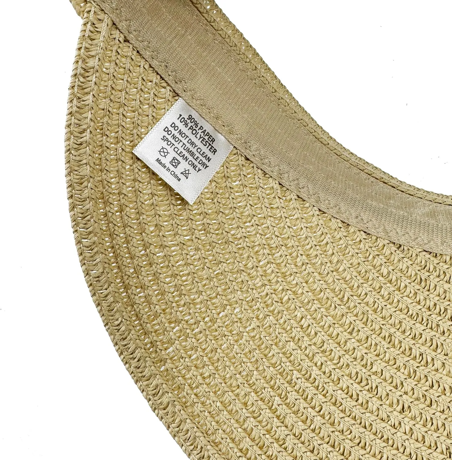 Women Foldable Sun Visor Hat Adjustable Straw Ponytail Summer Beach Cap UV Protection