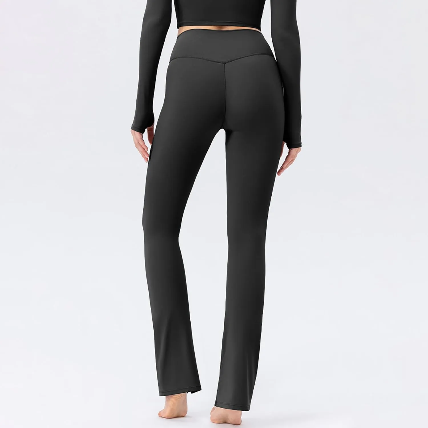 Women's Yoga Leggings High Waist Tummy Control Stright Leg Pants Soft Stretch Gym Workout Work Pants